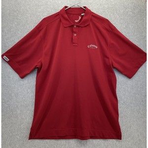 Callaway Golf Polo Solid Red Short Sleeve Size Large X Series